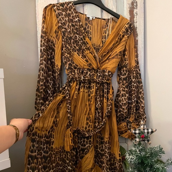 1970s midi dress 1970s Pastoral Print Maxi Dress
